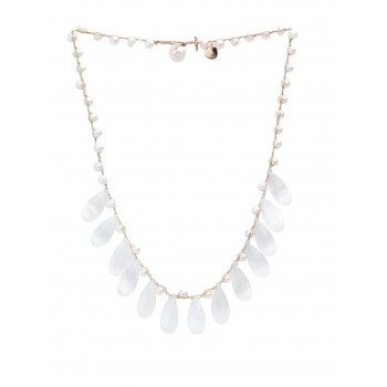 Collana uncinetto con Goccie